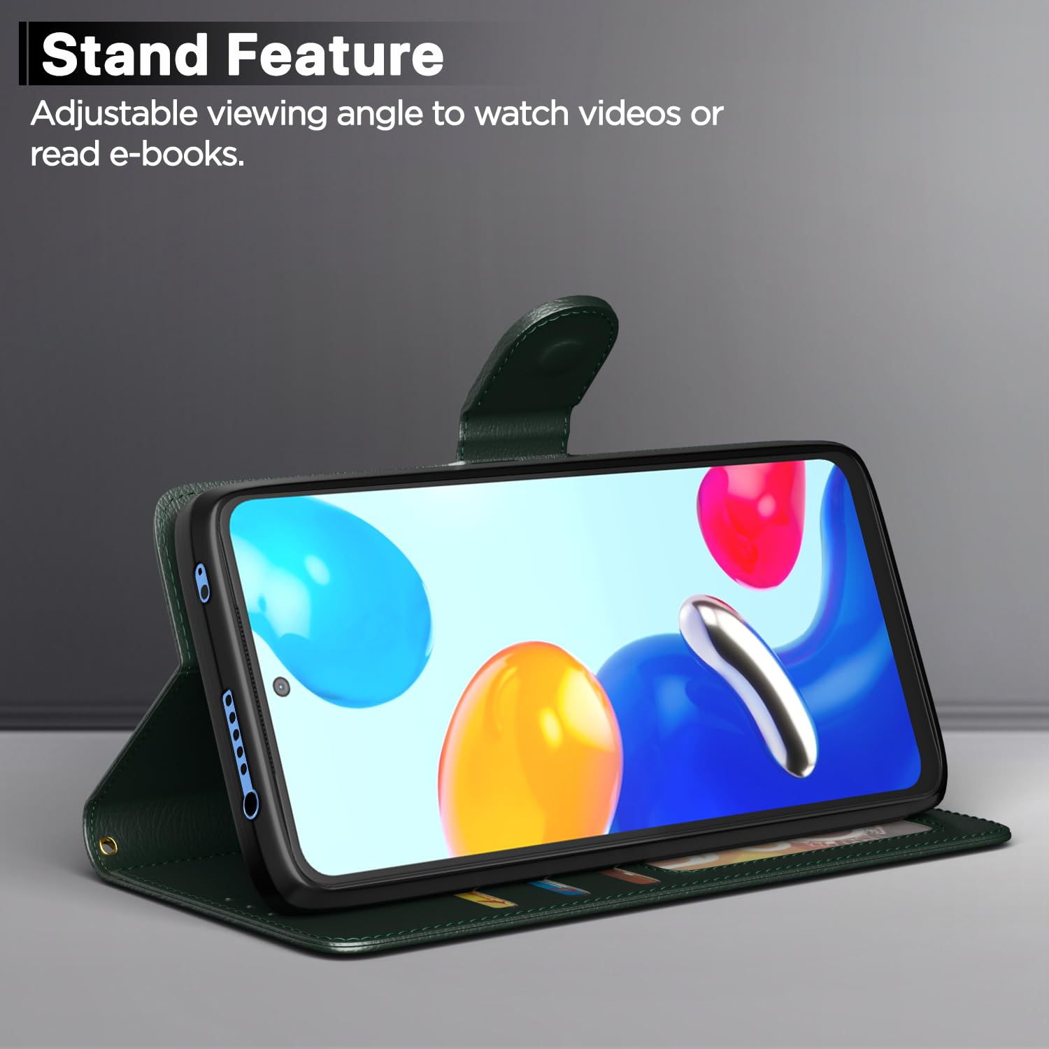 Pikkme Mi Redmi Note 11 / Note 11S Vintage Flip Cover (Green)