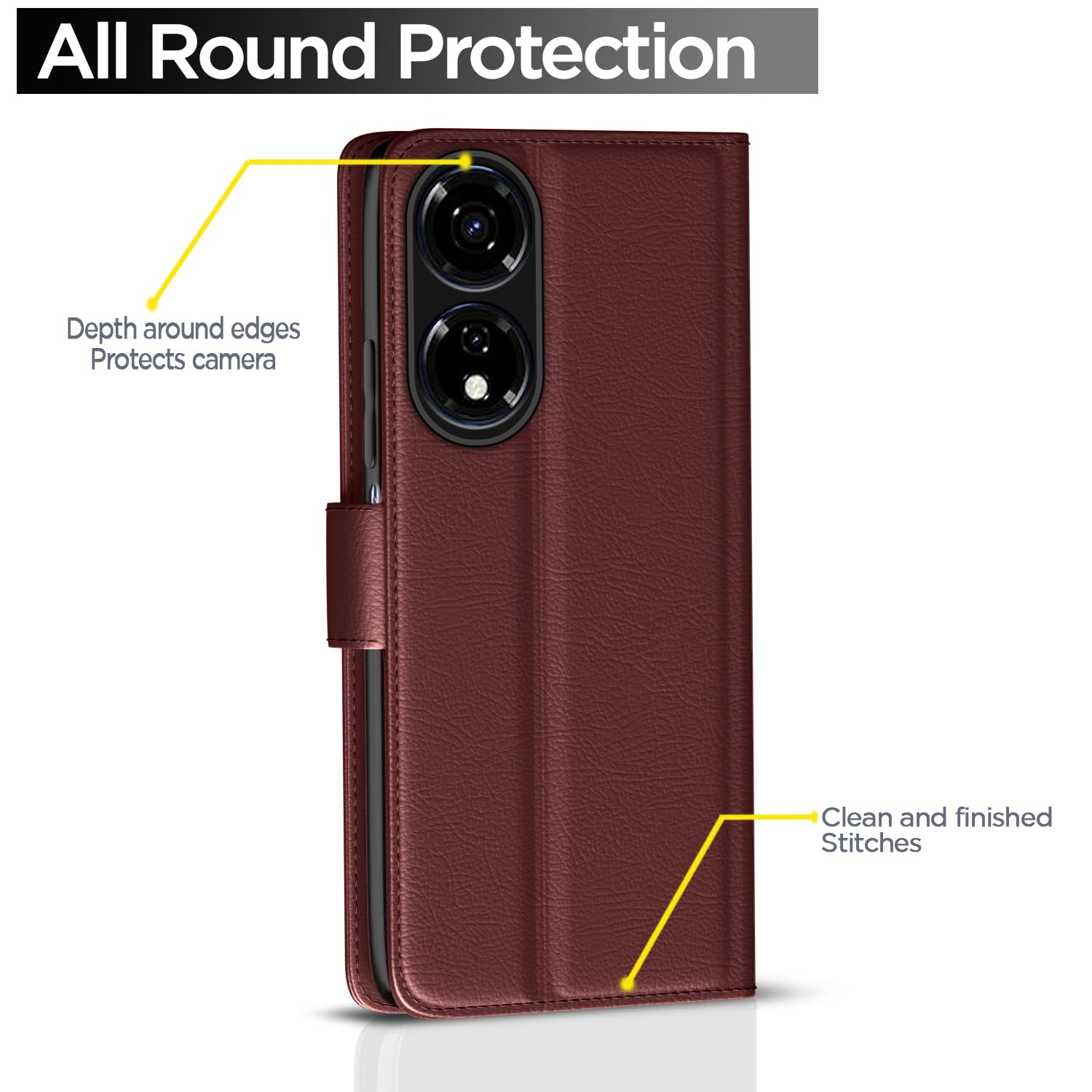 Pikkme brown flip case for Itel P55 5G – photo 4
