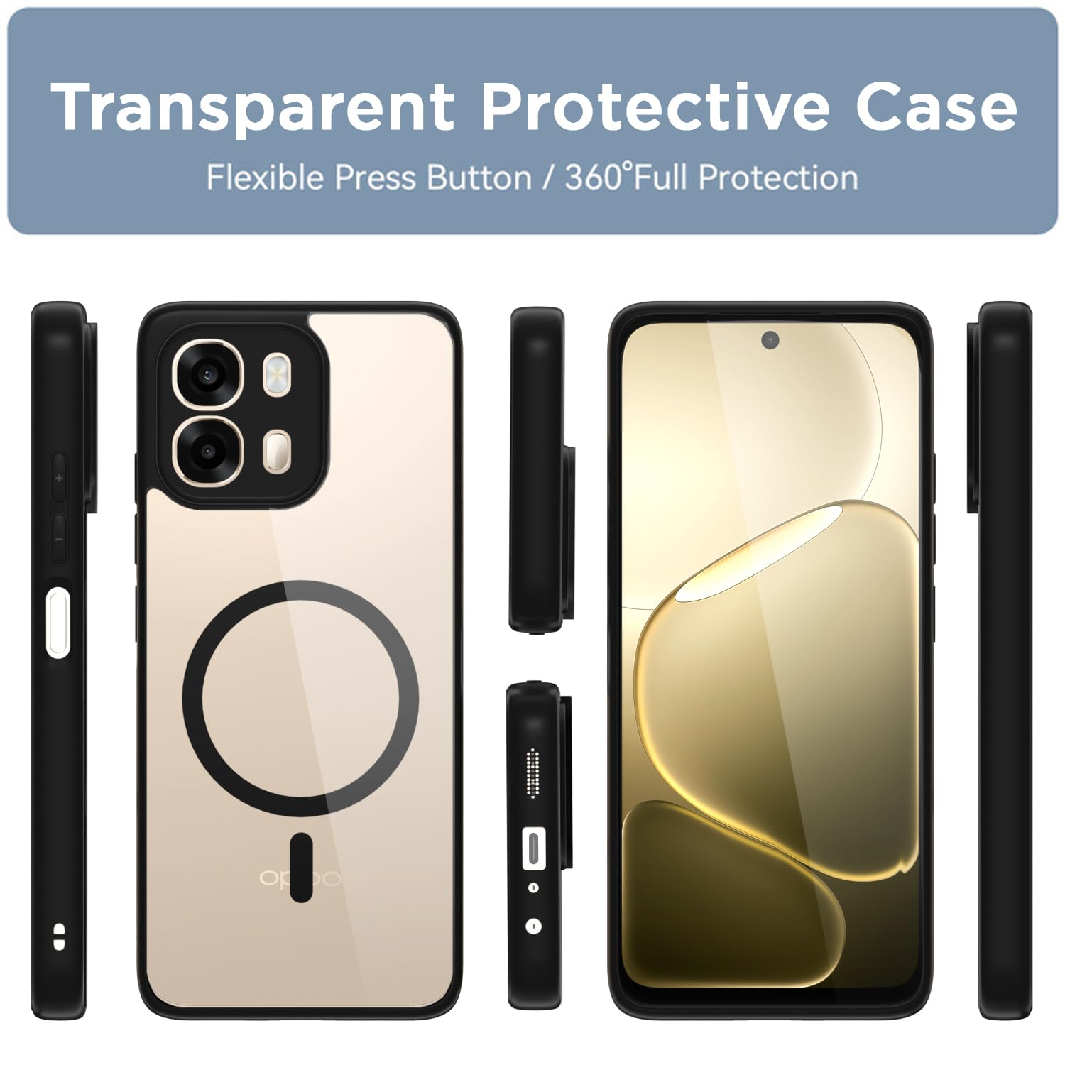 Oppo A6 Pro 5G back cover in black mag-safe by Pikkme – photo 2