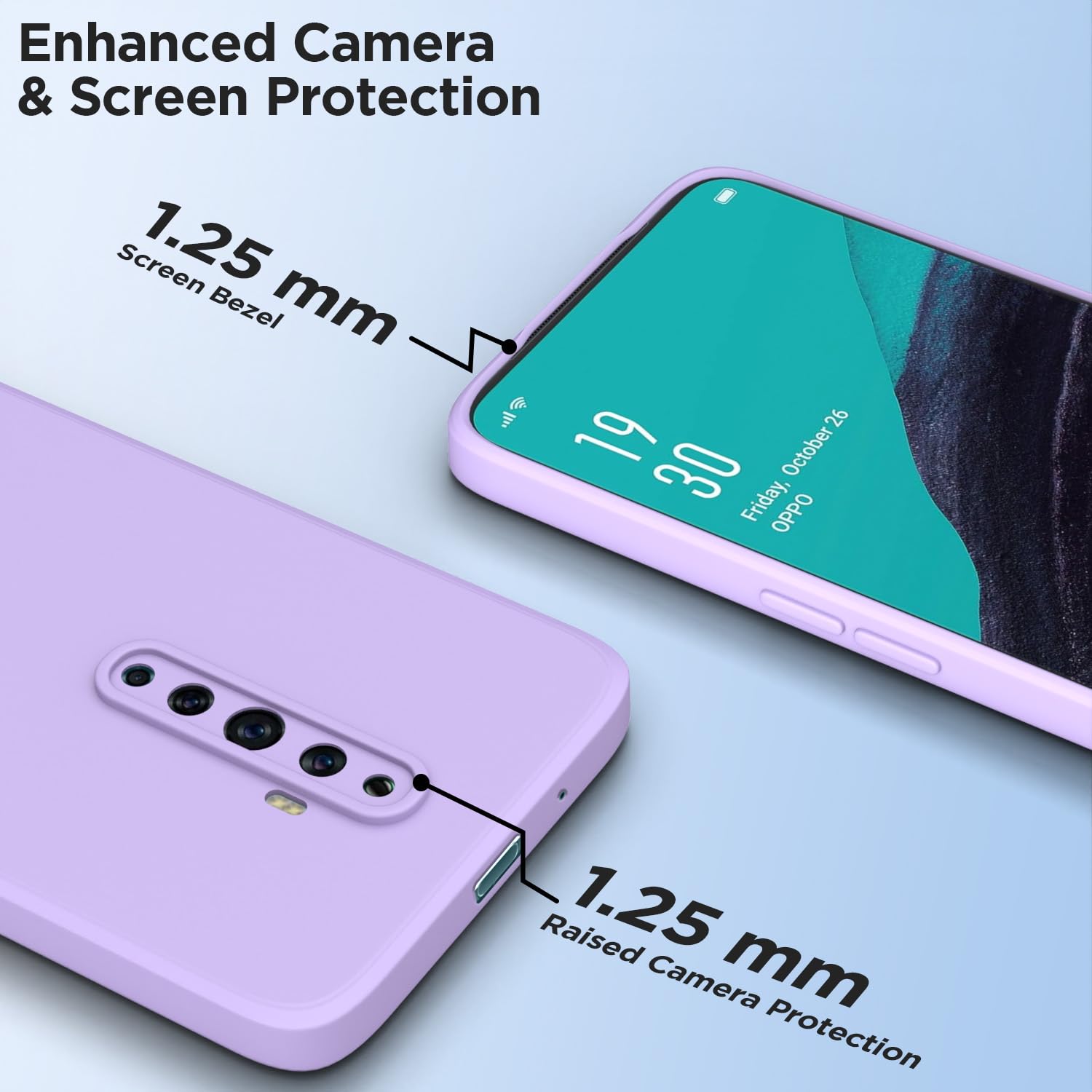 Pikkme Reno 2F / 2Z Liquid Silicone Back Cover | Purple
