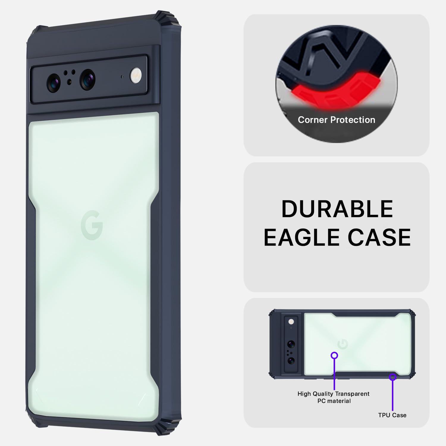 Blue Clear back cover for Google Pixel 8 – Pikkme – photo 5
