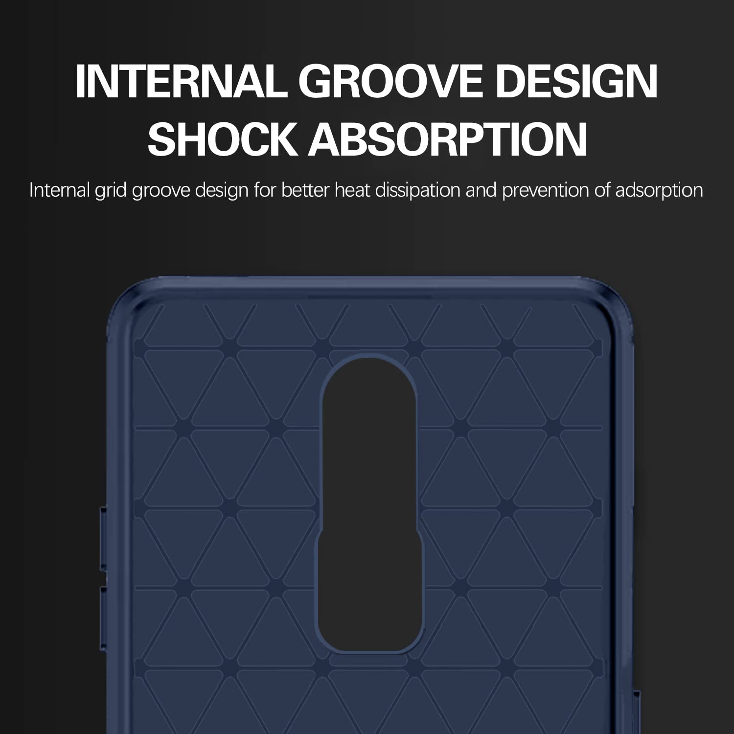 Pikkme Oneplus 6 Hybrid Carbon Fiber Back Cover | Blue