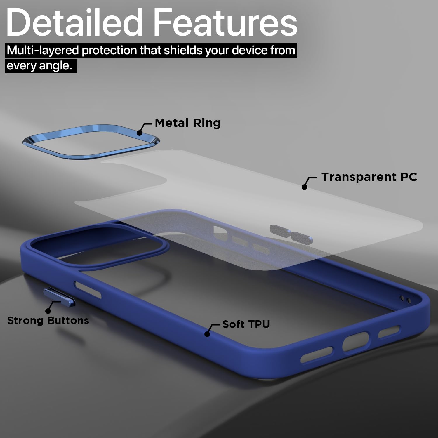iPhone 13 Pro Max mobile back cover in dark blue by Pikkme – photo 3
