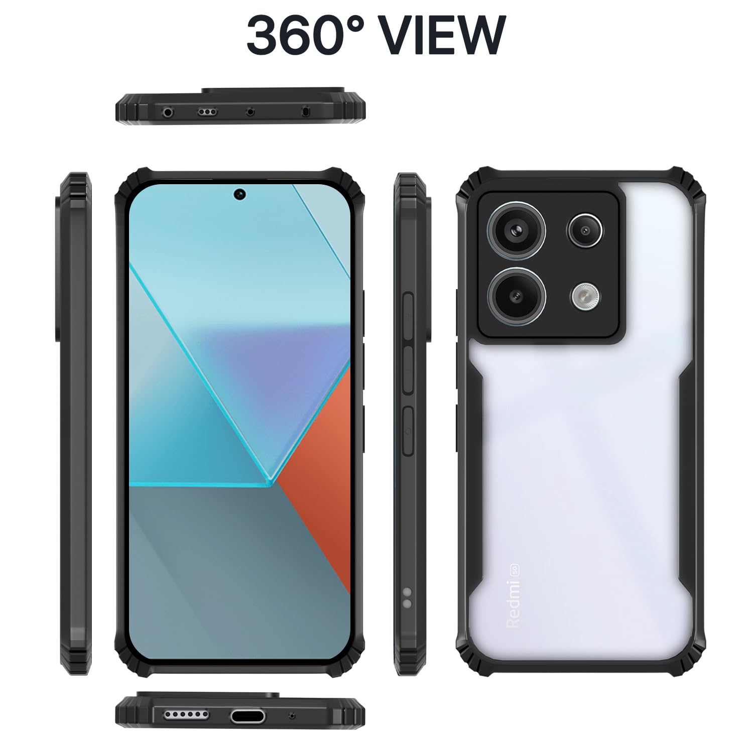 Pikkme Redmi Note 13 Pro 5G Eagle Back Cover (Black)