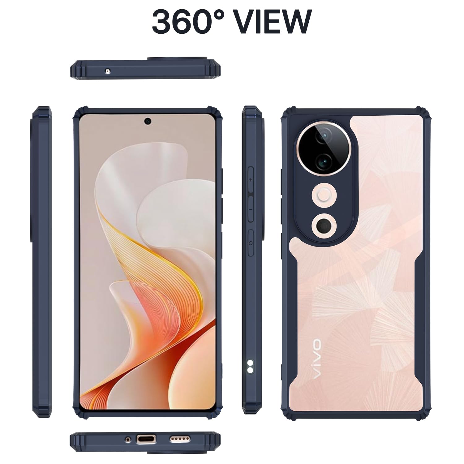 Vivo S19 5G mobile back cover in blue by Pikkme – photo 2