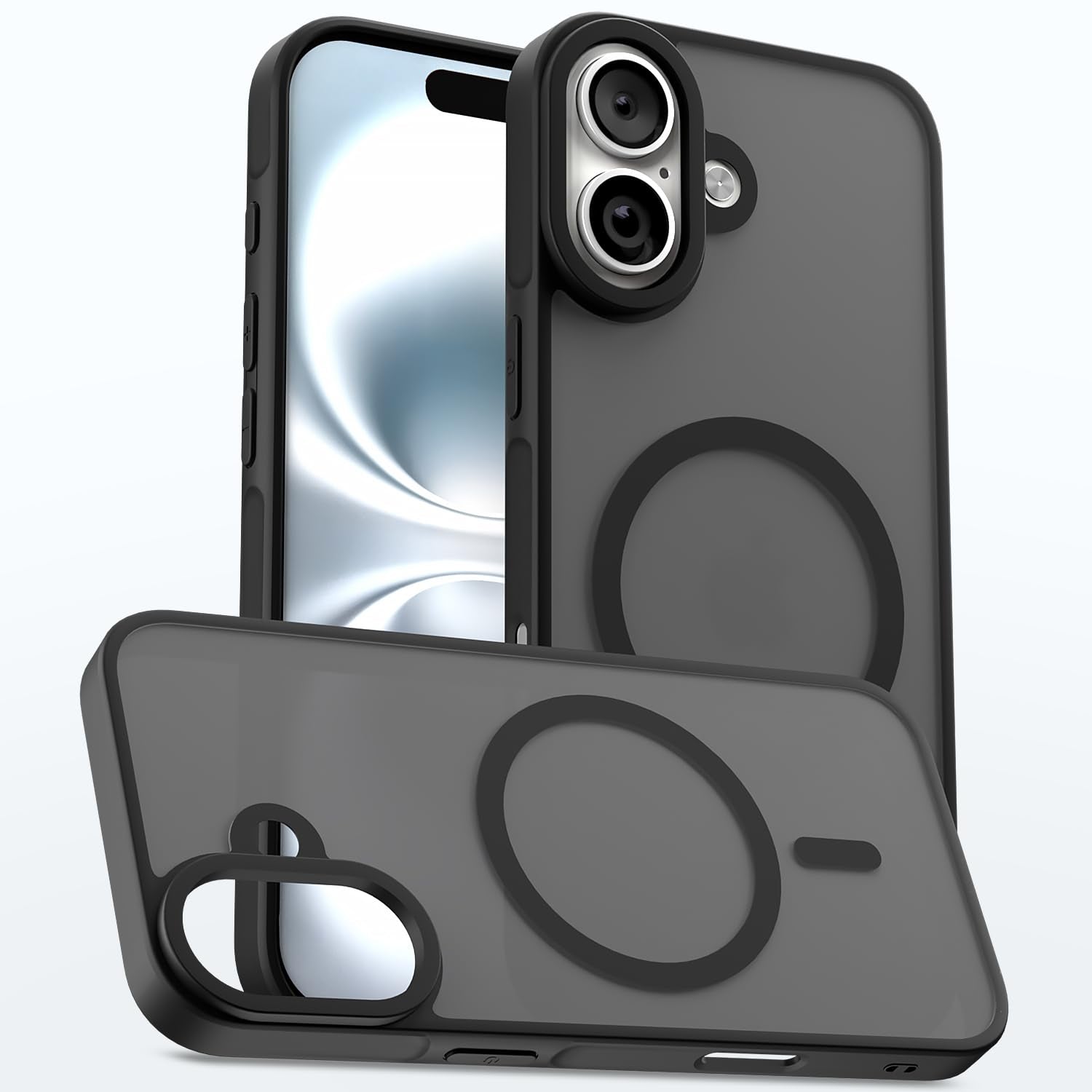 iPhone 16 phone cover in black by Pikkme