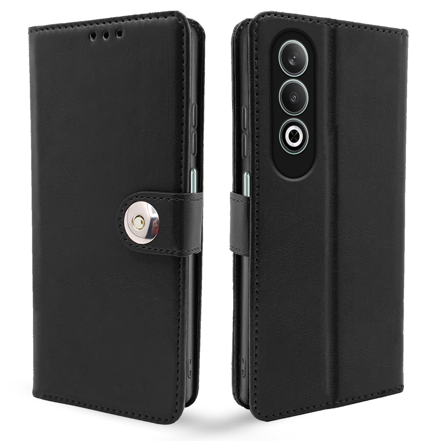 Oppo K12x 5G flip cover in black by Pikkme