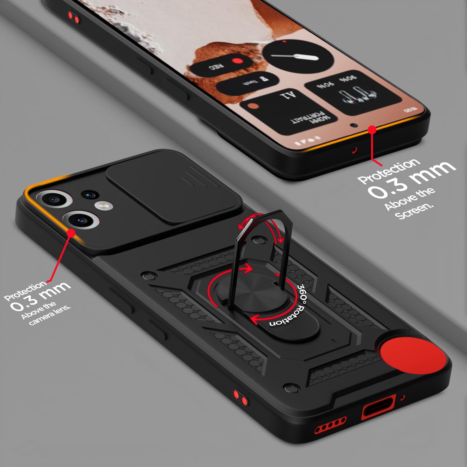 Black mobile cover for CMF Phone 2 Pro 5G/360 – Pikkme – photo 4