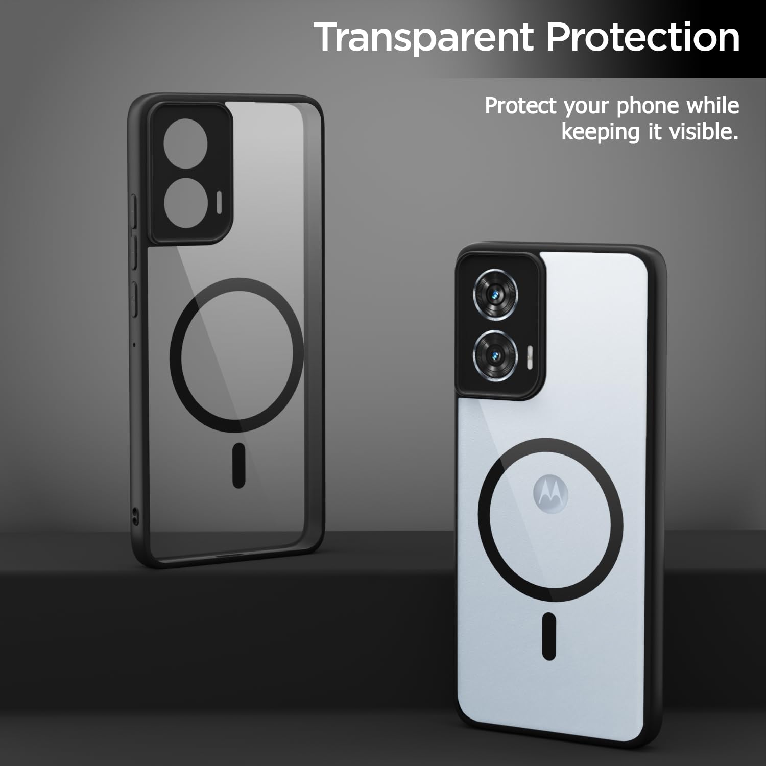 Pikkme black mag-safe MagSafe mobile back cover for Moto Edge 50 Fusion/G96 5G – photo 3