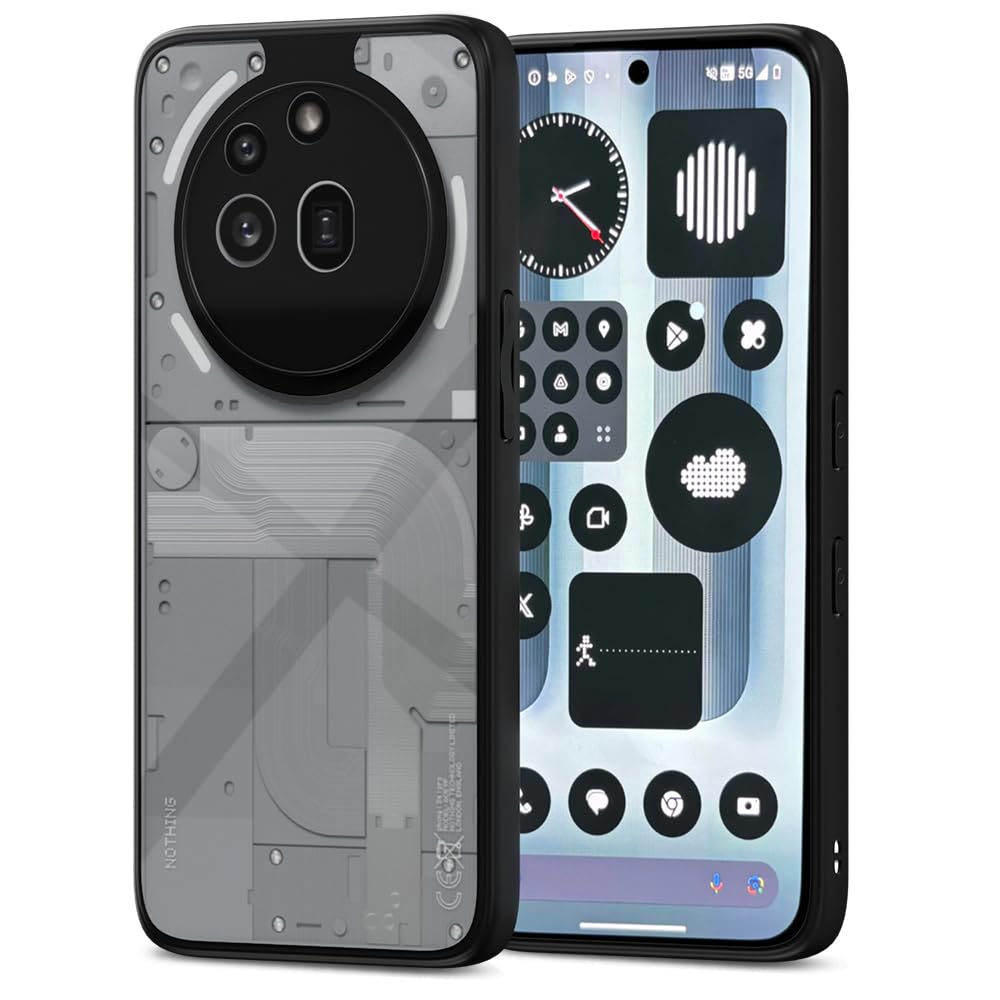 Pikkme Nothing Phone 3a Pro 5G Eagle 2 Back Cover (Black)