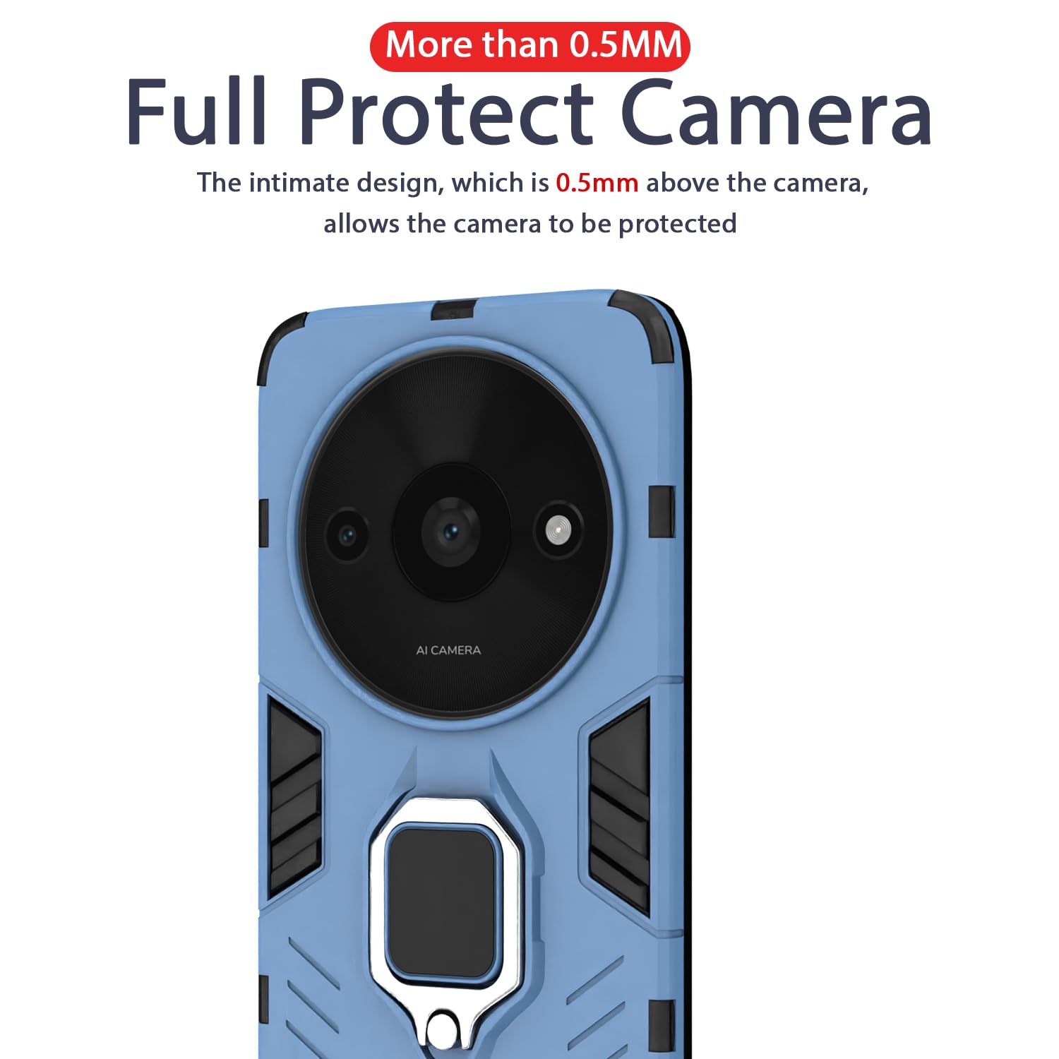 Pikkme blue phone cover for Redmi A3 (2024)/A3x/Poco C61 – photo 7