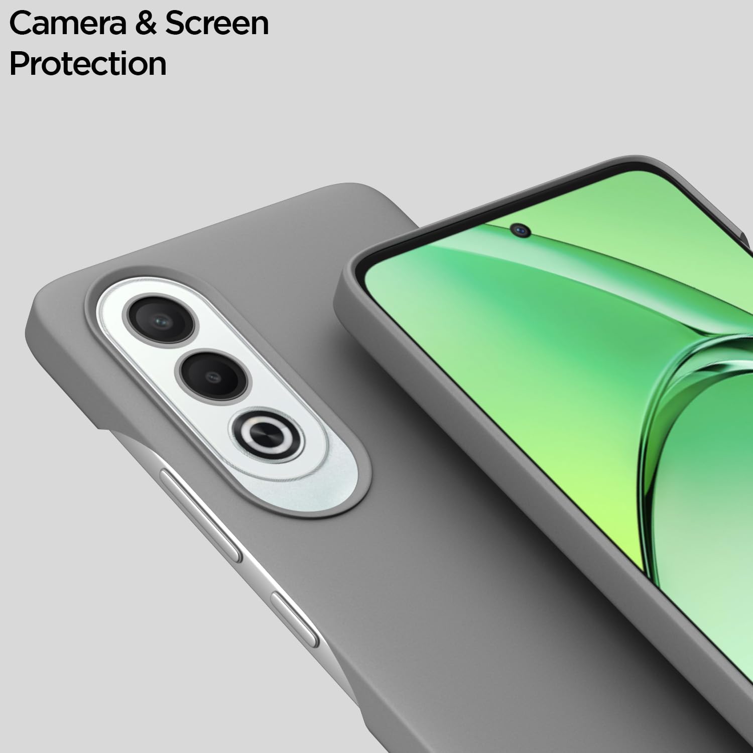 Pikkme Oppo K12x 5G SideCut Back Cover (Grey)