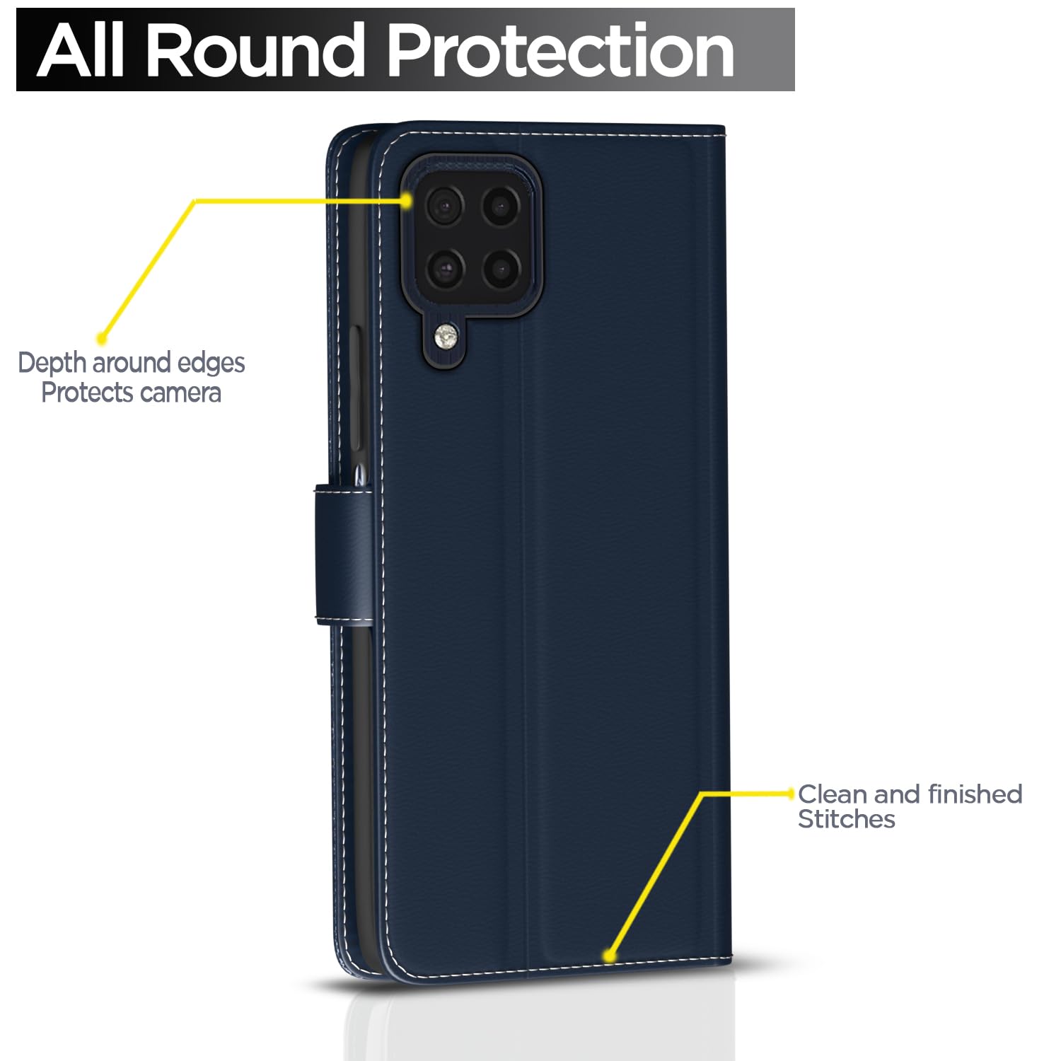 Blue Wallet flip cover for Samsung M32 4G/M32 Prime/F22 4G – Pikkme – photo 4