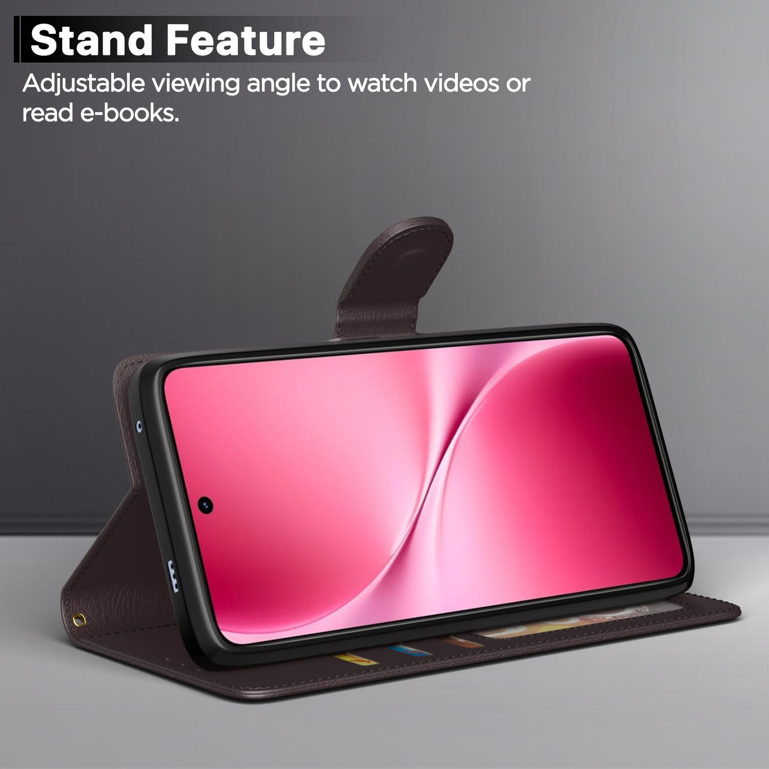 Pikkme coffee Wallet flip case for Vivo V60 Lite 5G – photo 3