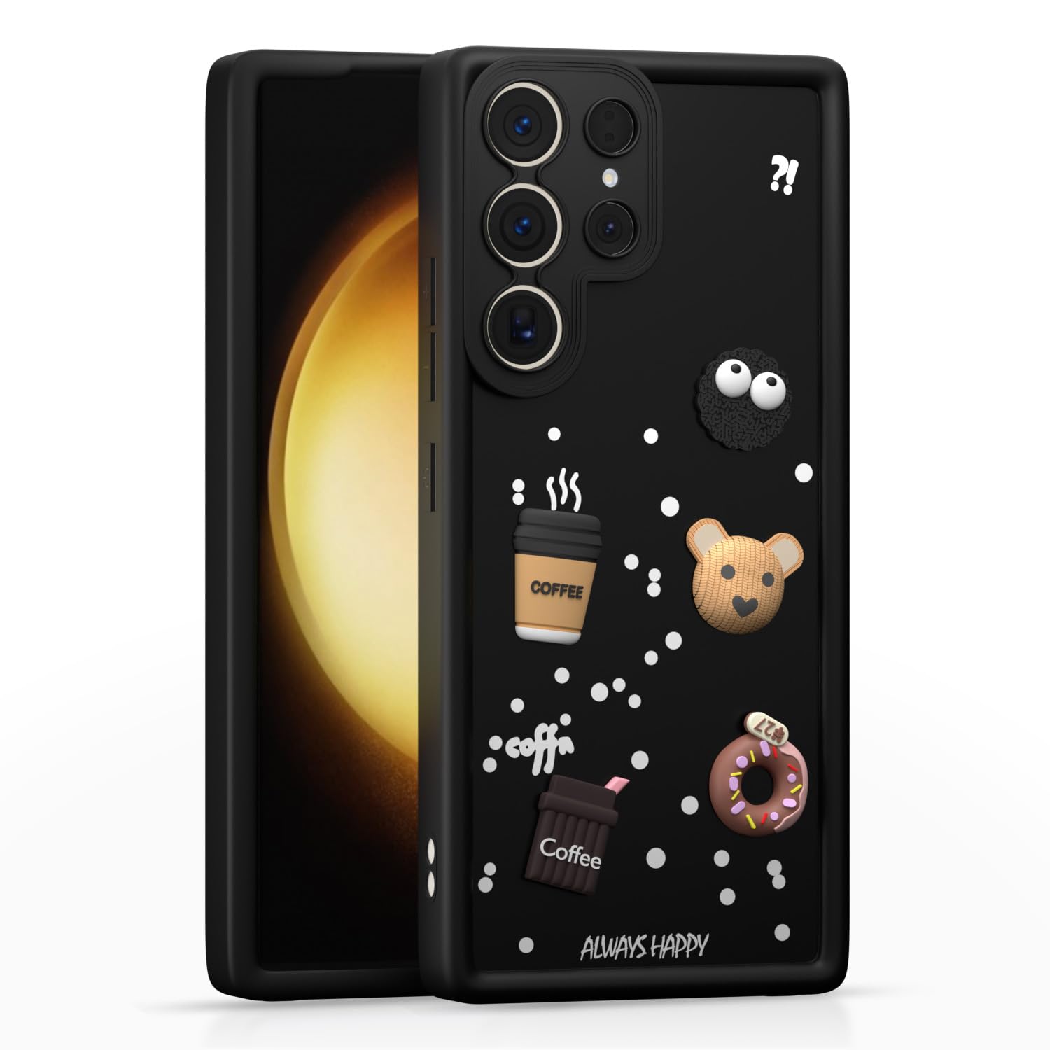 Pikkme sams23ultra5g Coff Back Cover - Black