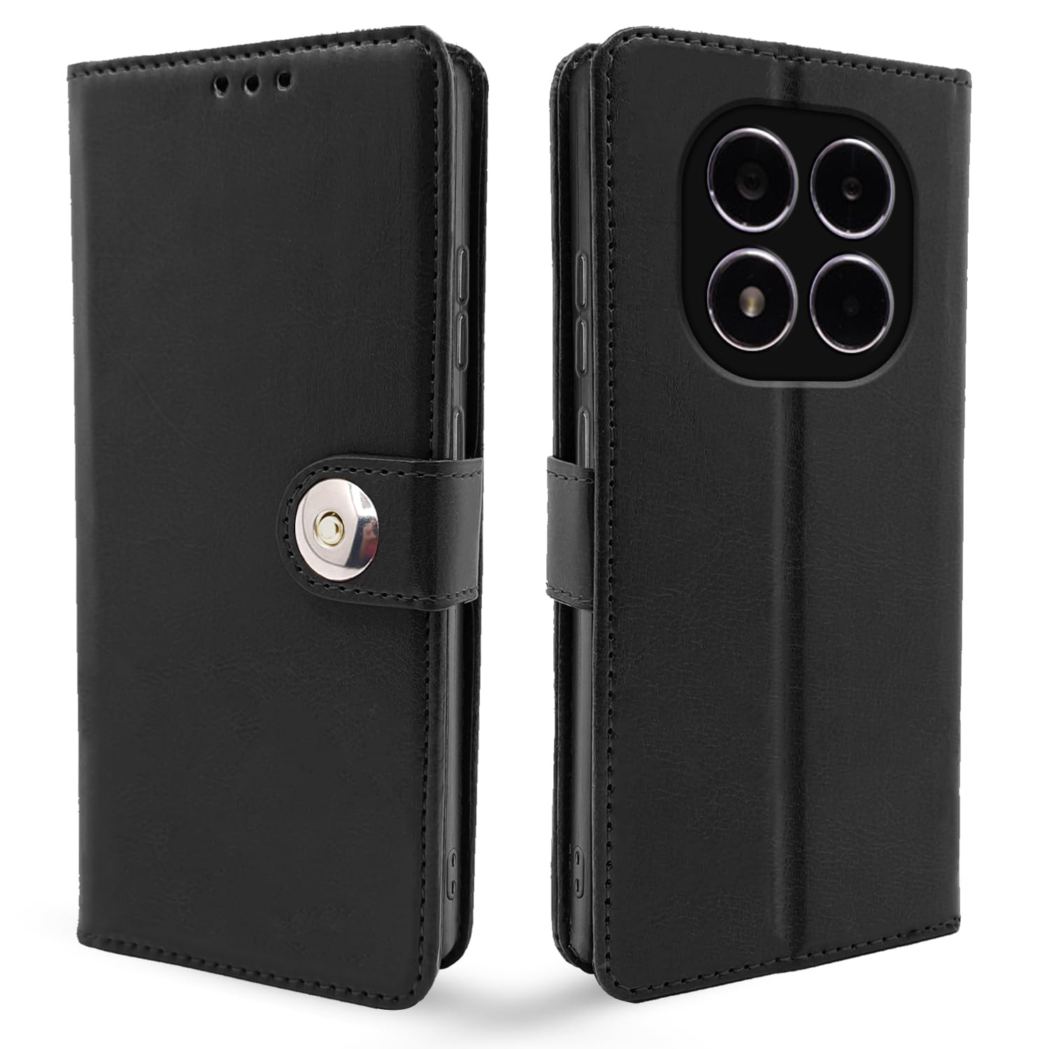 Pikkme Redmi Note 14 Pro/Note 14 Pro Plus 5G black mobile flip cover
