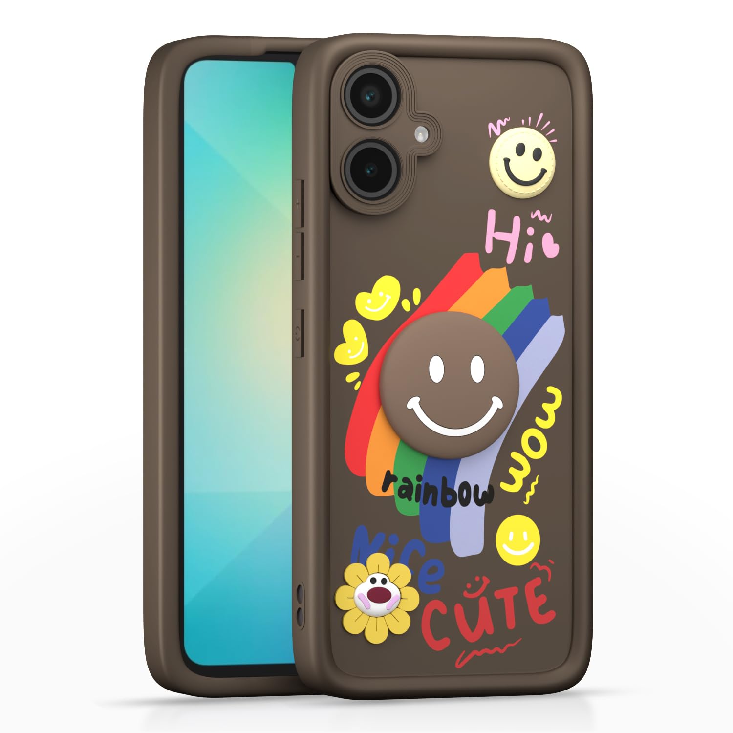 Pikkme brown Soft Silicone back cover for Samsung A04