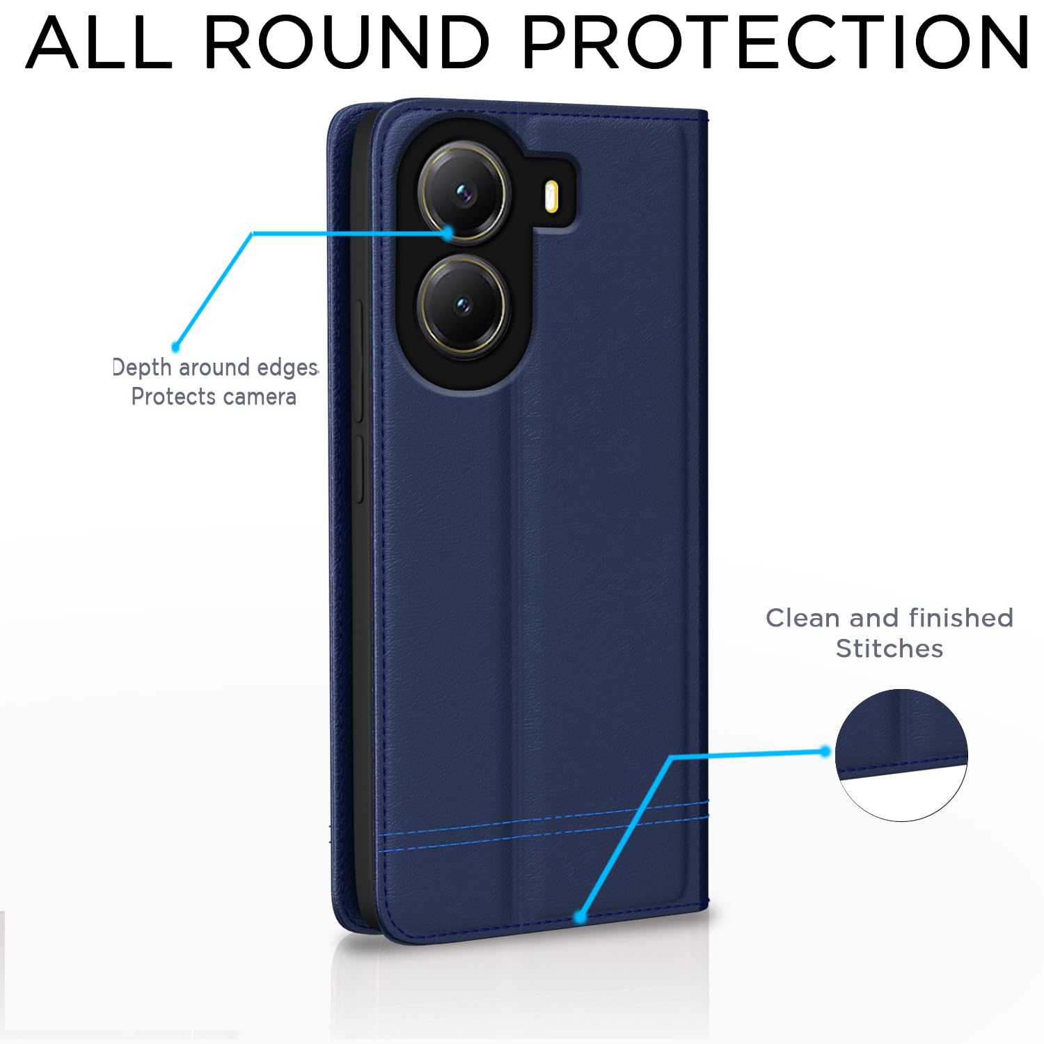 Blue flip cover for POCO X7 Pro 5G – Pikkme – photo 4