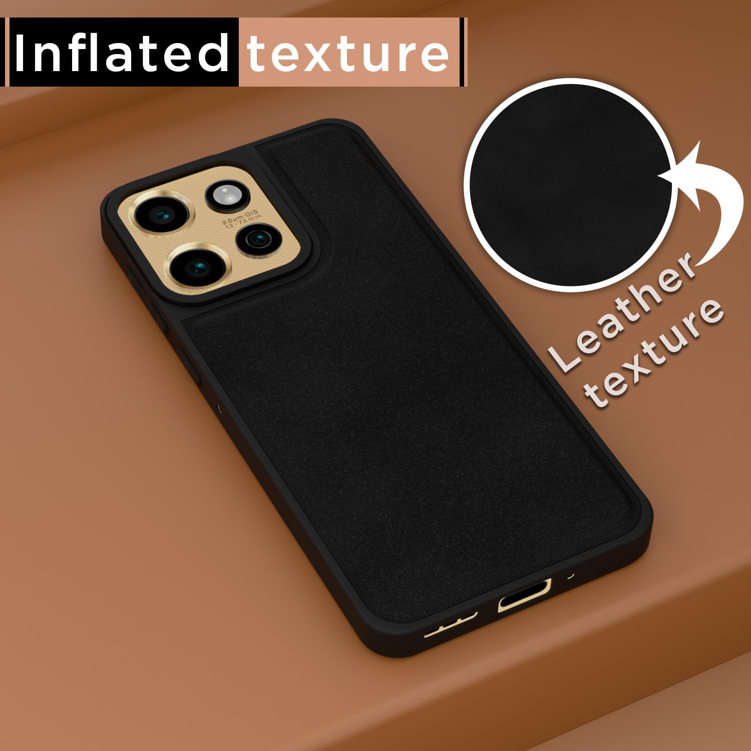 Black Leather phone cover for Moto Edge 50 Neo 5G – Pikkme – photo 2