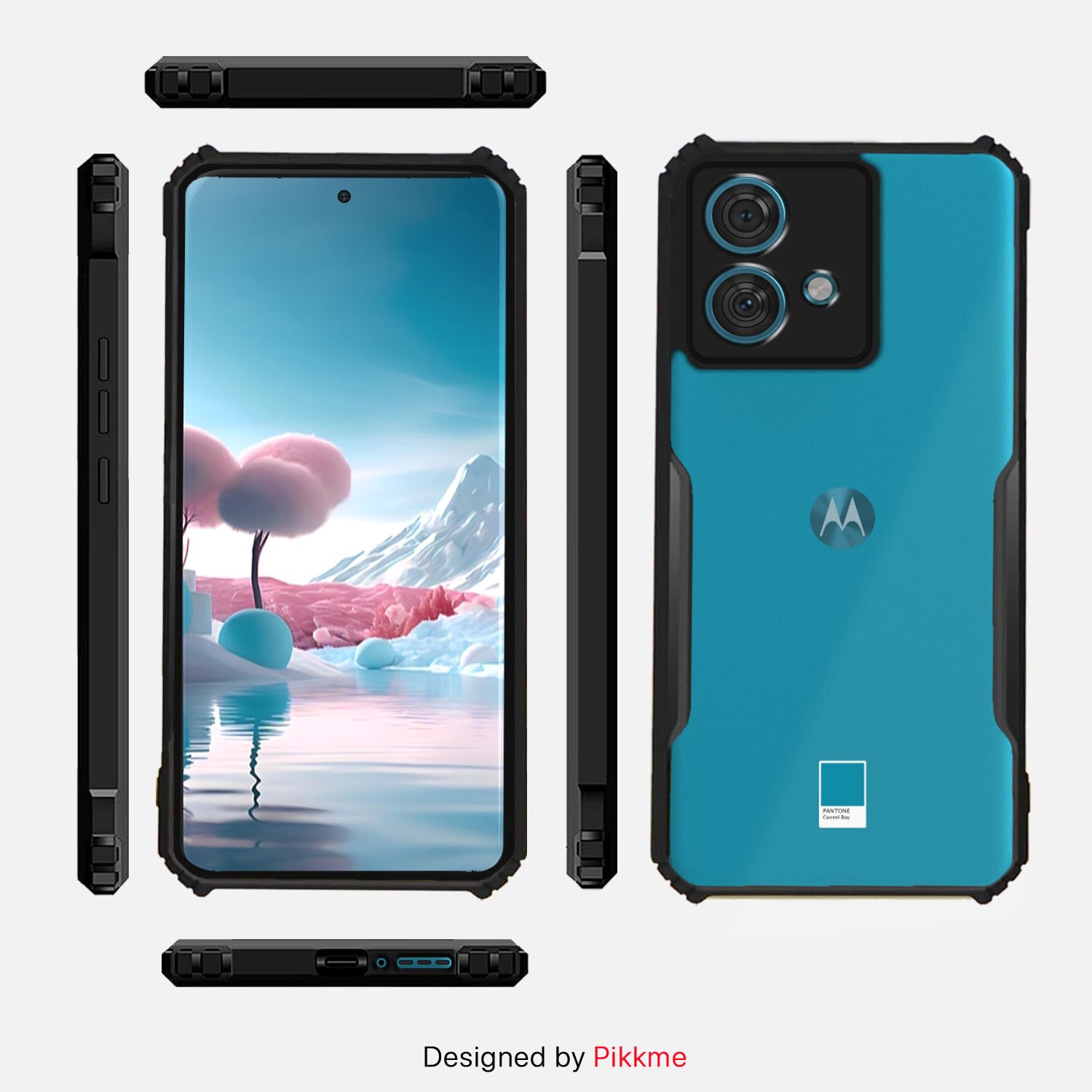 Pikkme Motorola Edge 40 Neo Eagle Back Cover (Black)