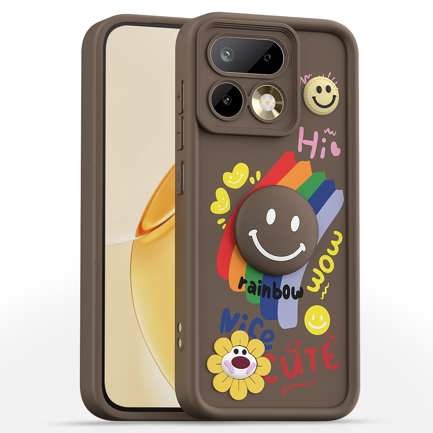 Realme 16 Pro 5G back cover in brown by Pikkme