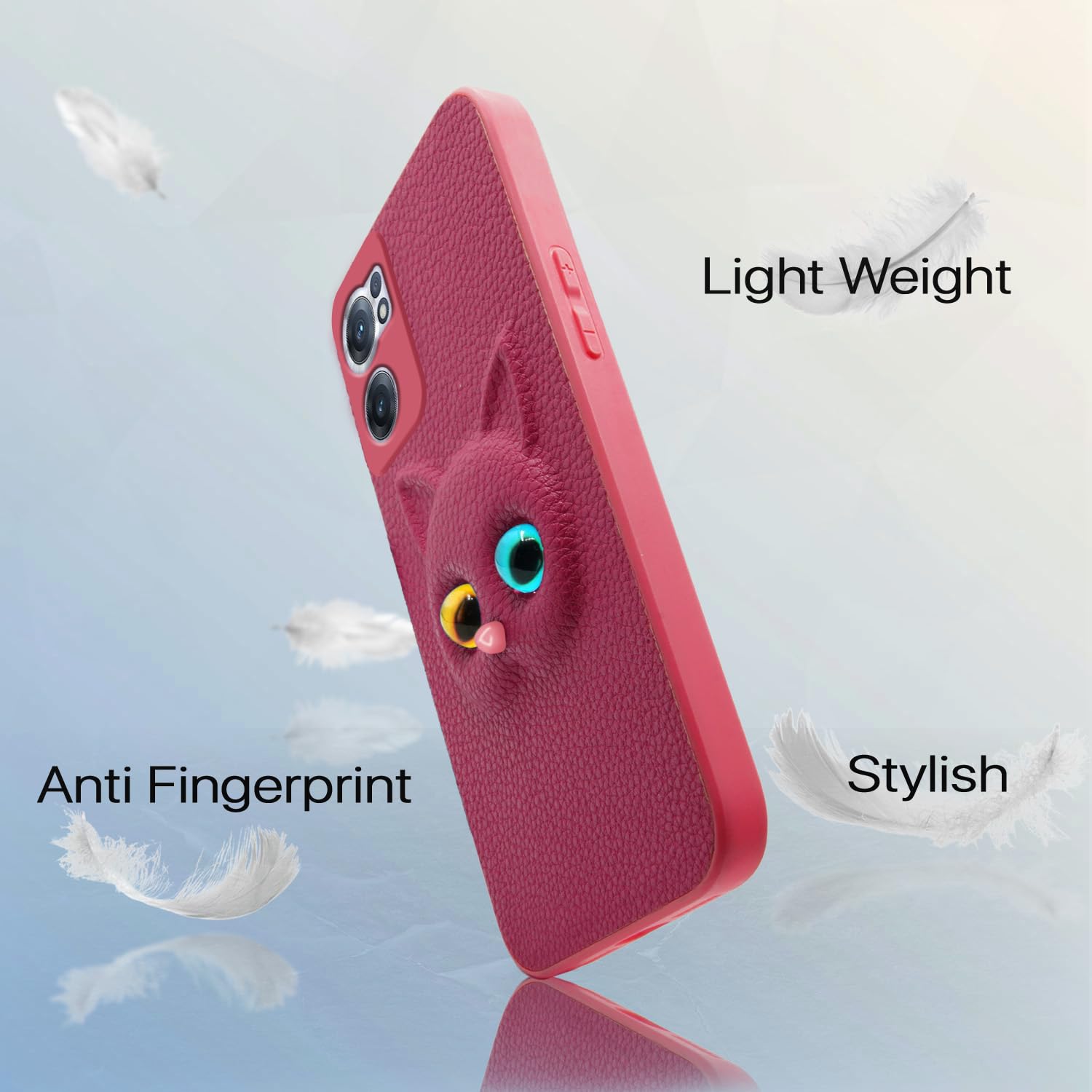 Pikkme Oneplus Nord Ce 2 5G Kitty Back Cover (Pink)