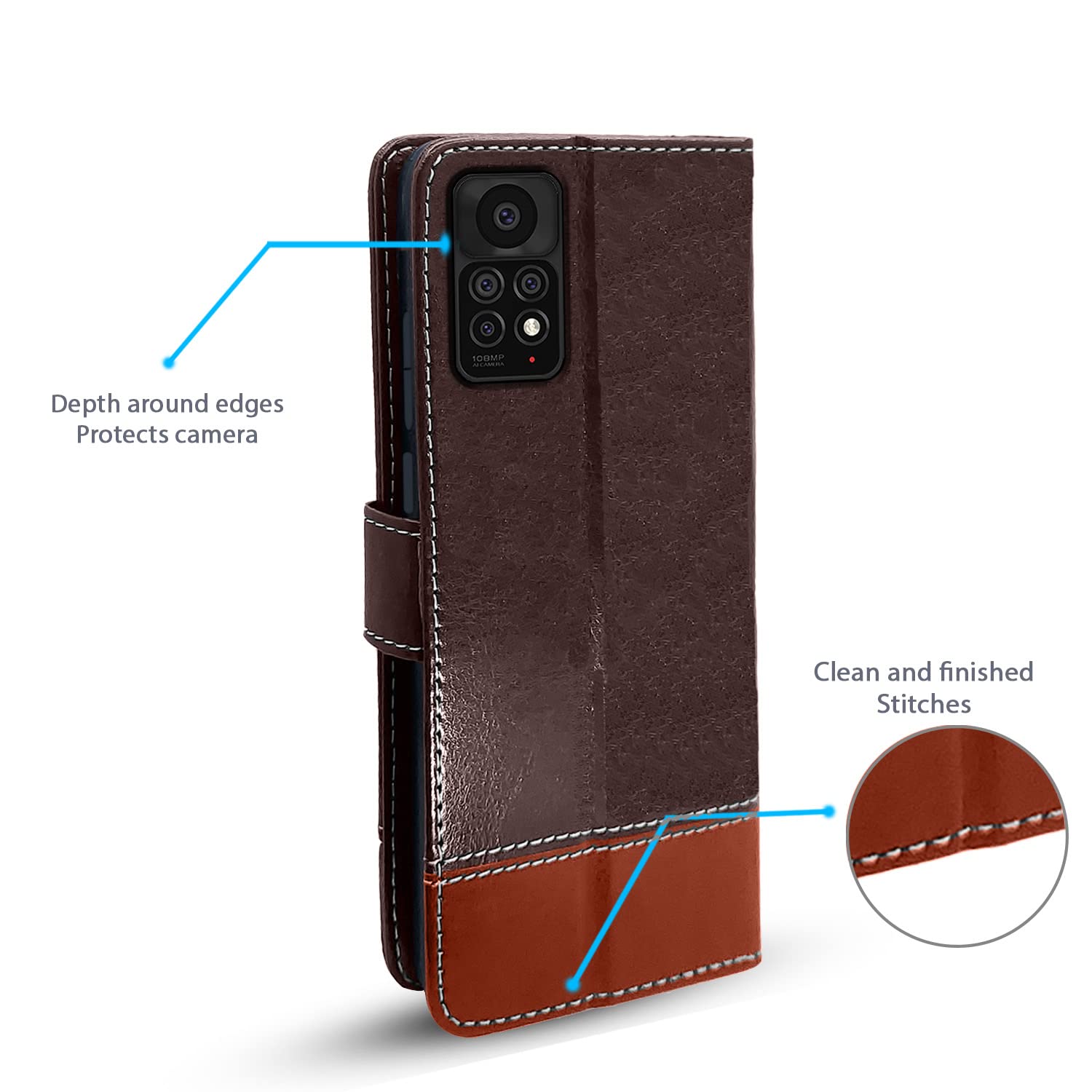 Coffee & brown flip case for Redmi Note 11 Pro/Note 11 Pro Plus 5G – Pikkme – photo 4