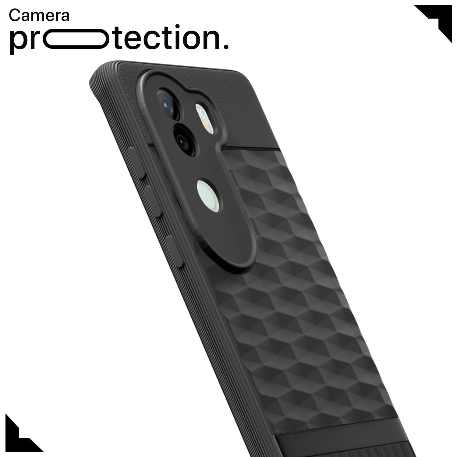 Pikkme Vivo V40e / iQOO Z9s 5G Soft Flexible Shockproof Gencase Back Cover (Black)