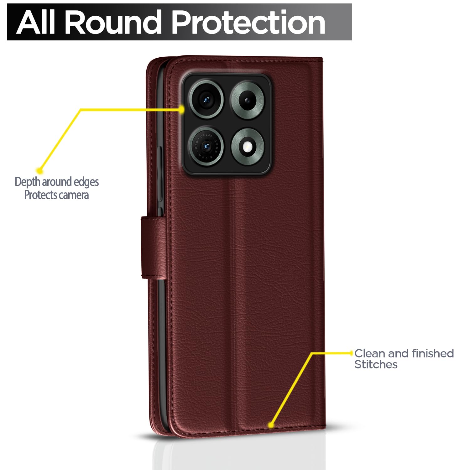 Brown mobile flip cover for Moto Edge 70 Max 5G – Pikkme – photo 4