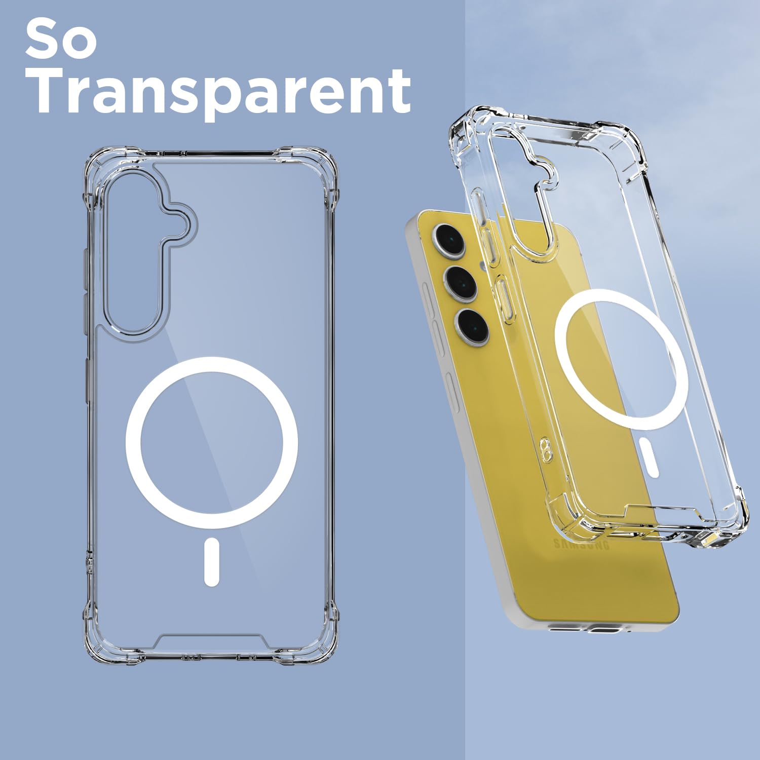 Pikkme Samsung S25 FE 5G MagSafe transparent mag-safe phone cover – photo 2