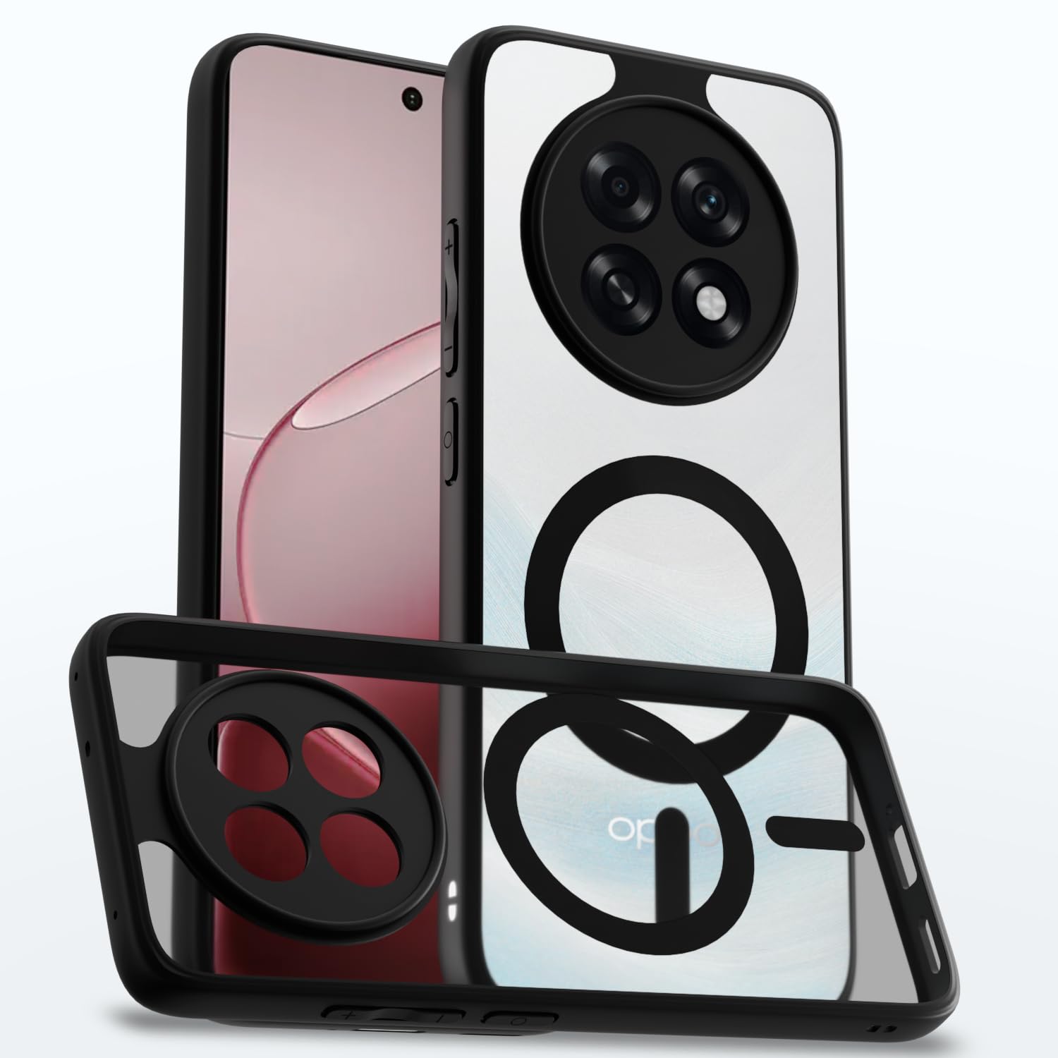 Black mag-safe phone cover for Oppo F31 Pro Plus 5G – Pikkme