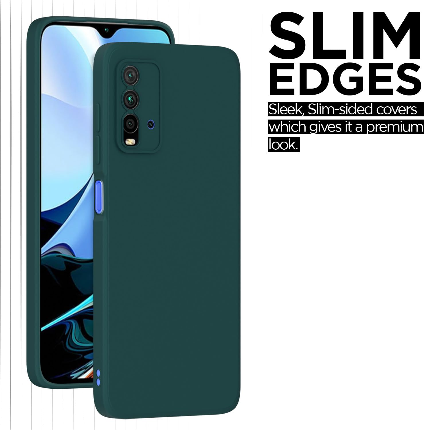 Pikkme Mi Redmi 9 Power Liquid Silicone Back Cover | Green