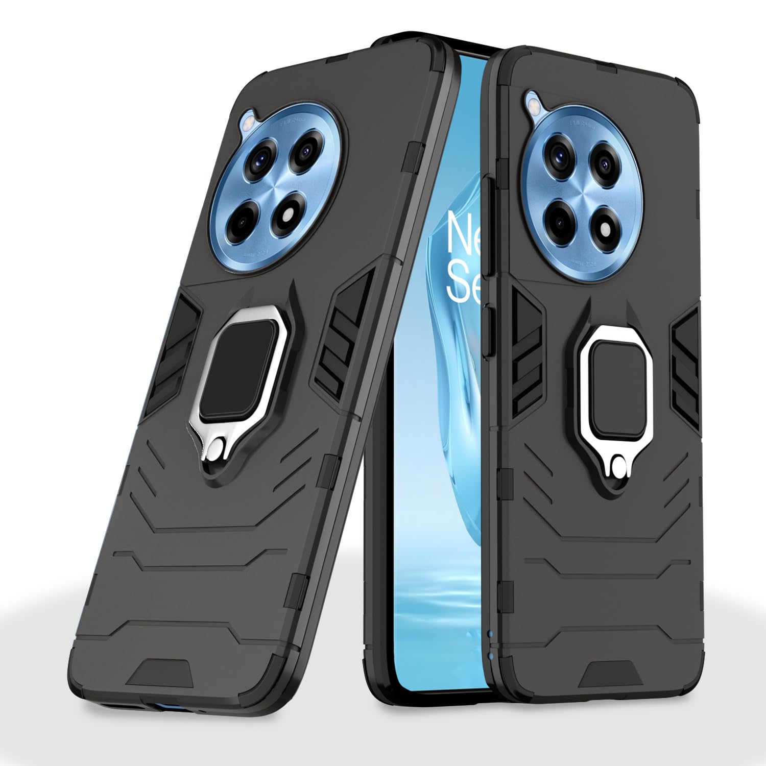 OnePlus 12R 5G D5 Tough Armor Back Cover - Black