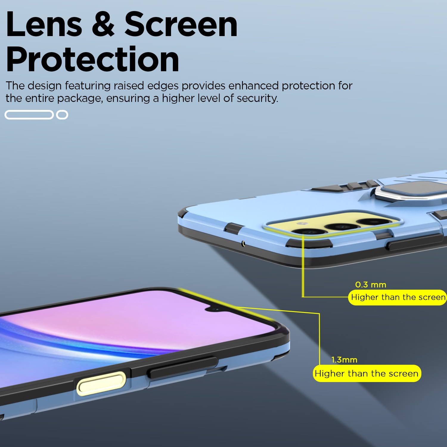 Samsung A15 5G D5 Tough Armor back cover in blue by Pikkme – photo 2