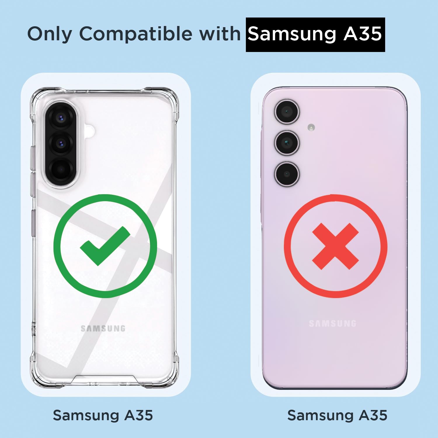 Pikkme Samsung Galaxy A35 5G PC + TPU Crystal Clear Transparent Back Cover (Transparent)