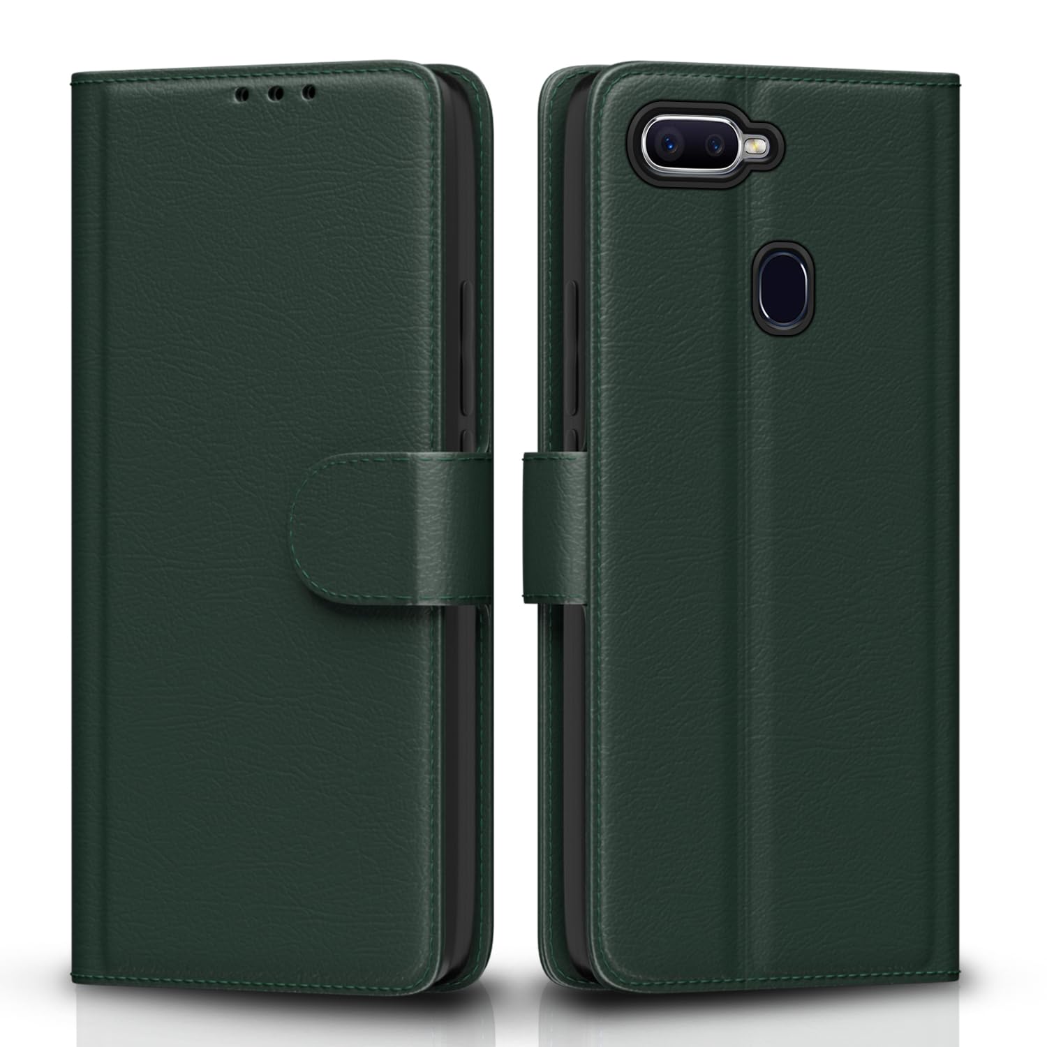 Green flip cover for Oppo F9/F9 Pro/A5/A5S/A7/A11K/A12/Realme 2/2 Pro/U1 – Pikkme