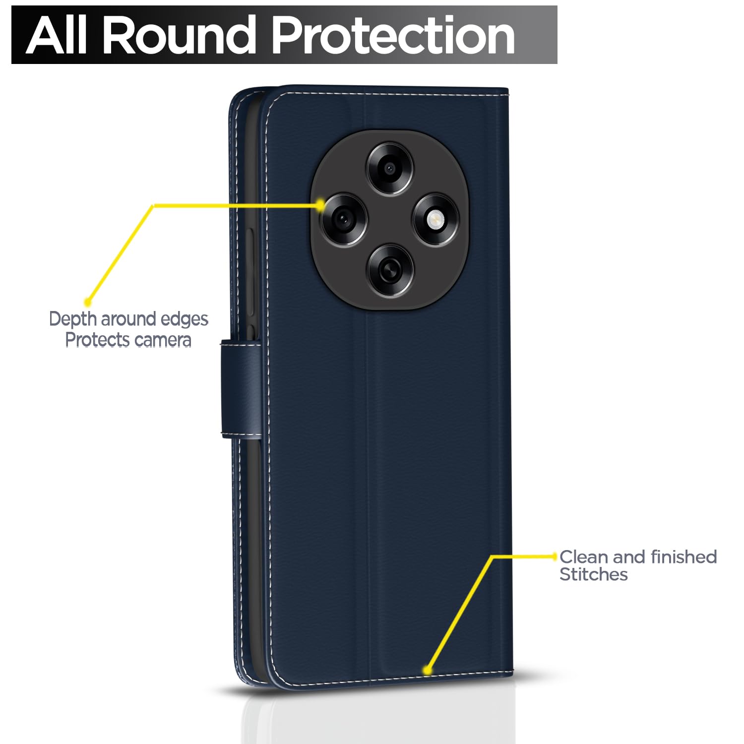 Oppo F31 Pro 5G mobile flip cover in blue by Pikkme – photo 4