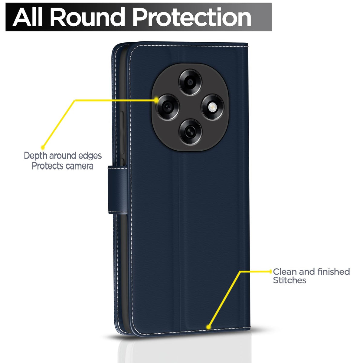 Oppo F31 Pro 5G mobile flip cover in blue by Pikkme – photo 4