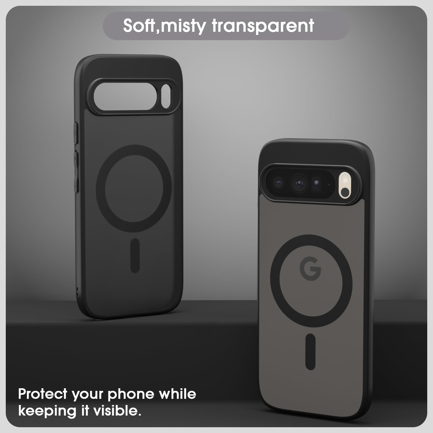 Pikkme Google Pixel 10 Pro XL 5G black smoke mag-safe back cover – photo 3
