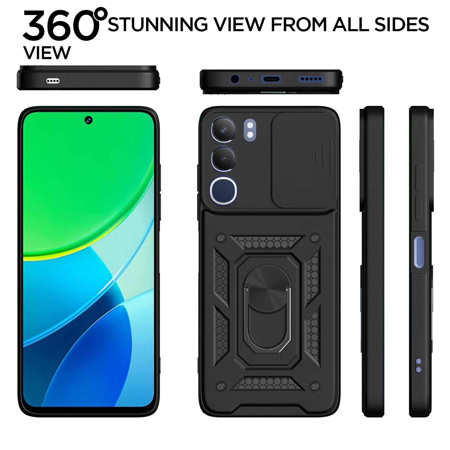 Black D10 Camera Shield mobile cover for Vivo Y29 5G/Y19s – Pikkme – photo 5