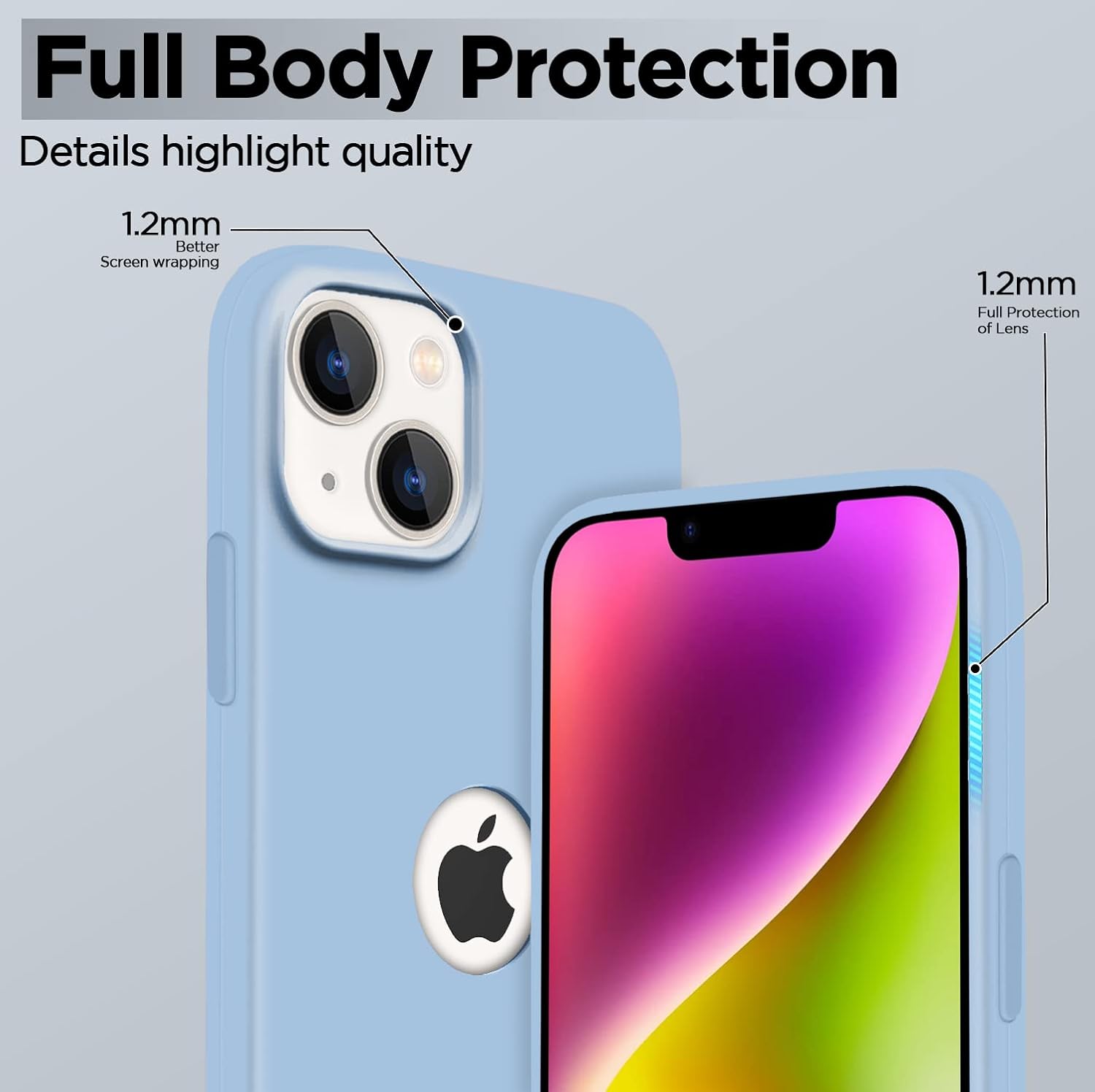Pikkme iPhone 14 Plus Super Soft Silicone Back Cover (Lilac)