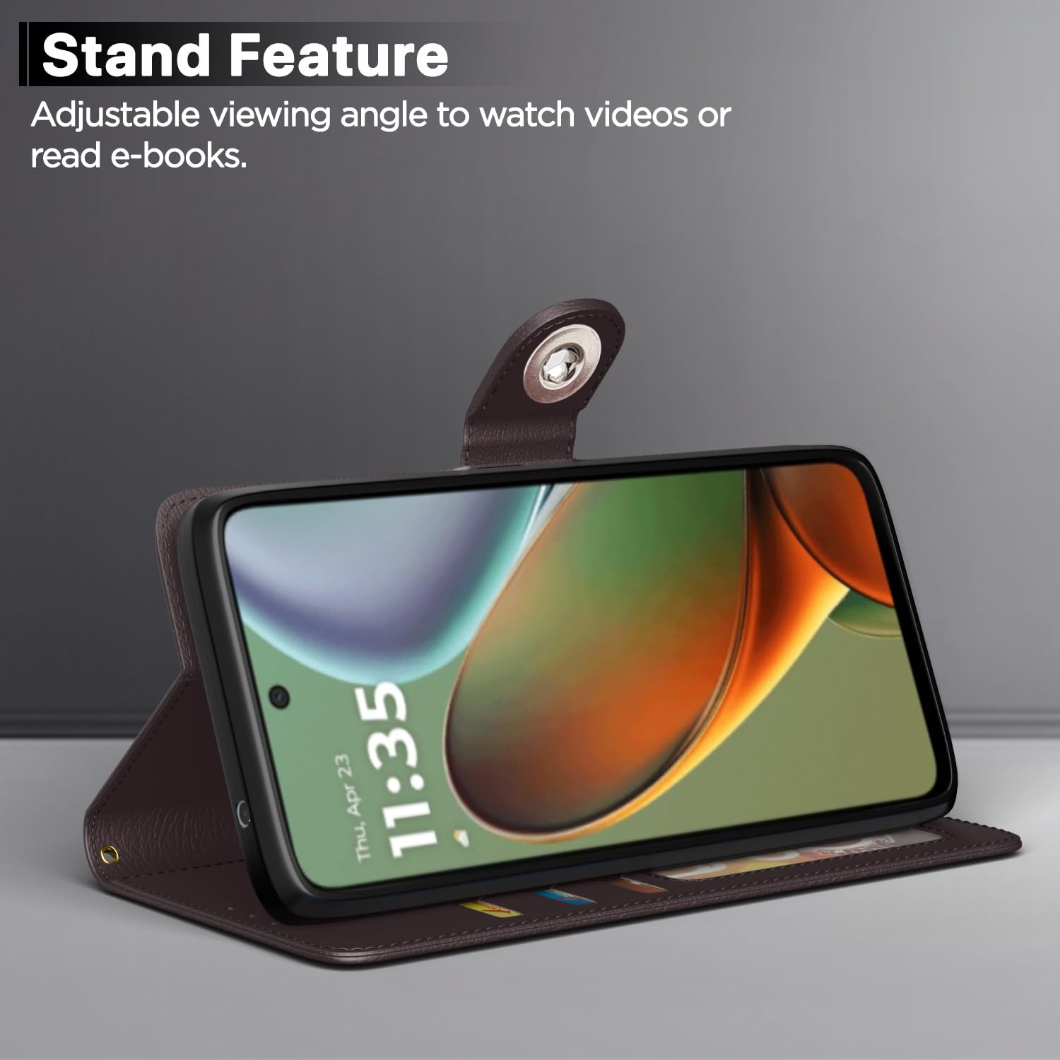 Coffee Button wallet flip cover for Moto G15 – Pikkme – photo 3