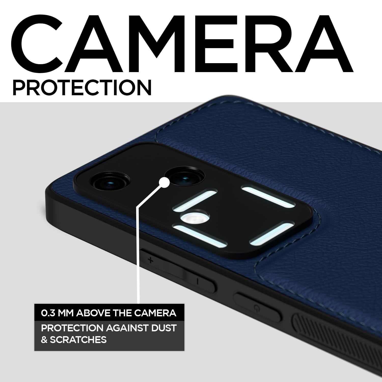 Pikkme Vivo V30 / V30 Pro 5G Leatherback Back Case | Blue