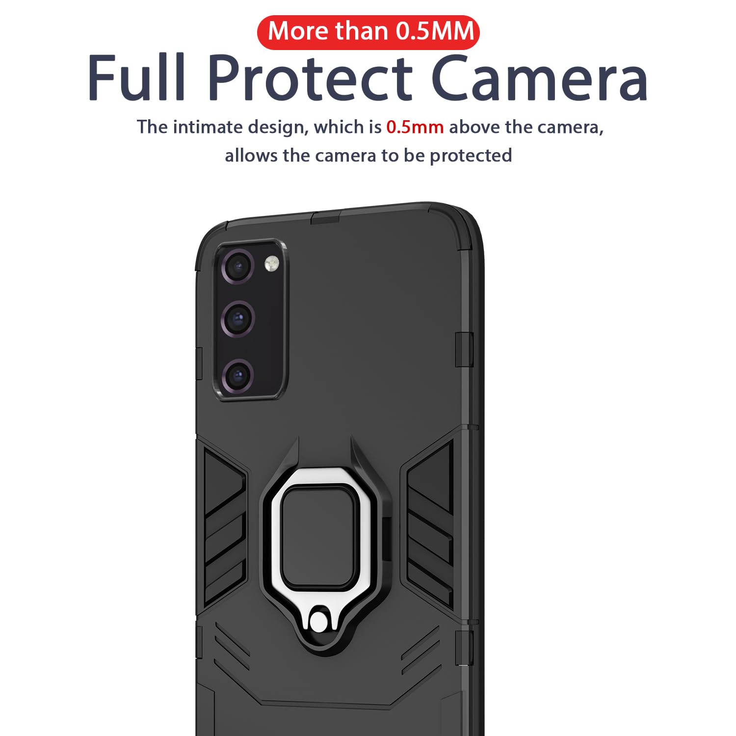 Pikkme Samsung Galaxy S20 Fe 5G D5 Tough Armor Back Cover | Black