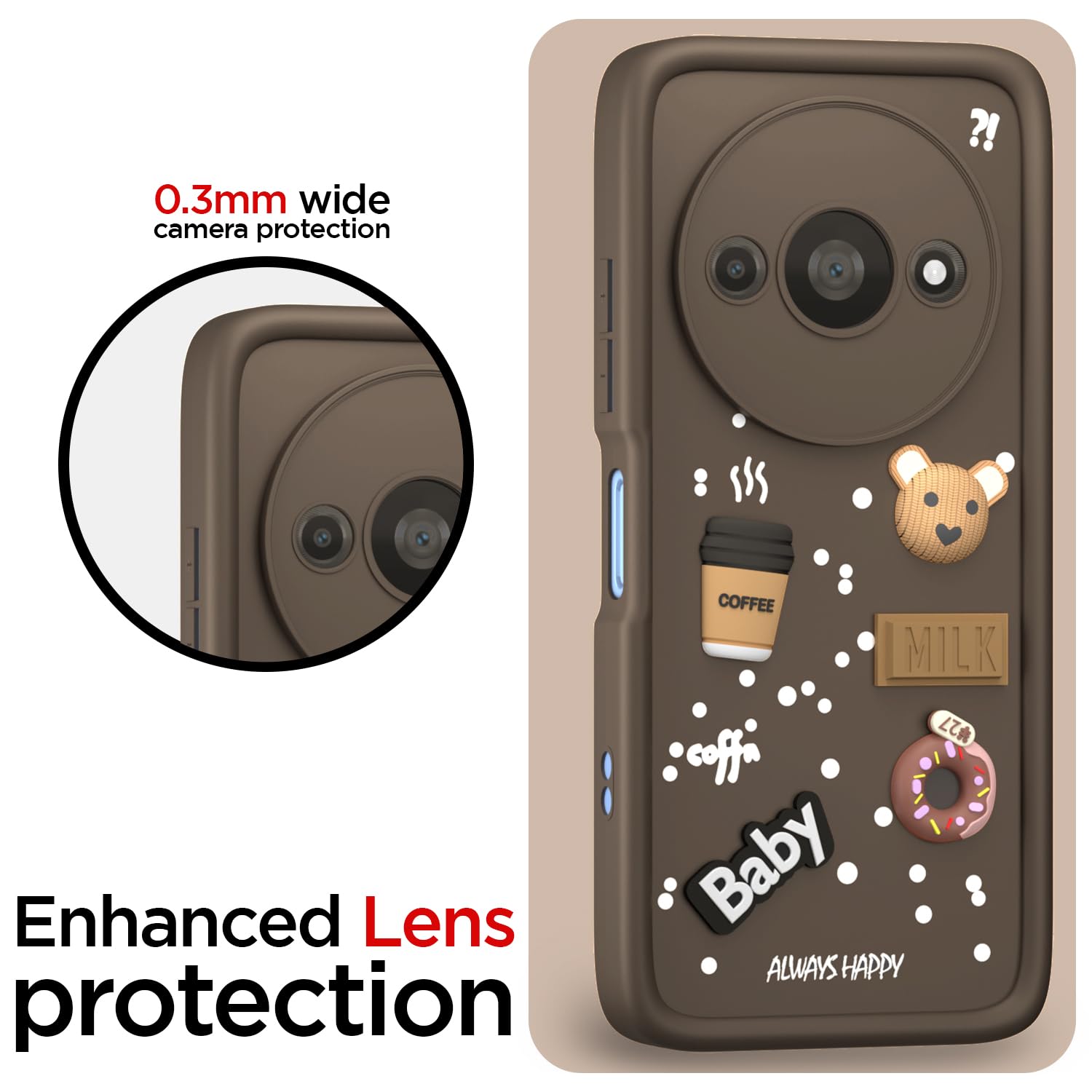 Pikkme brown Silicone back cover for Redmi A3 (2024)/A3x/Poco C61 – photo 5