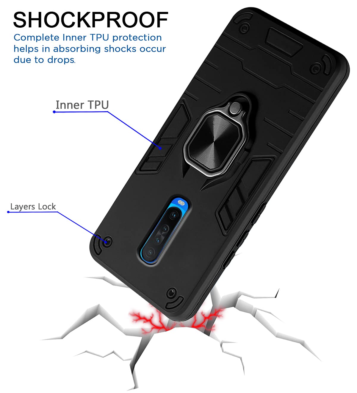 Poco X2 mobile back cover in black by Pikkme – photo 4