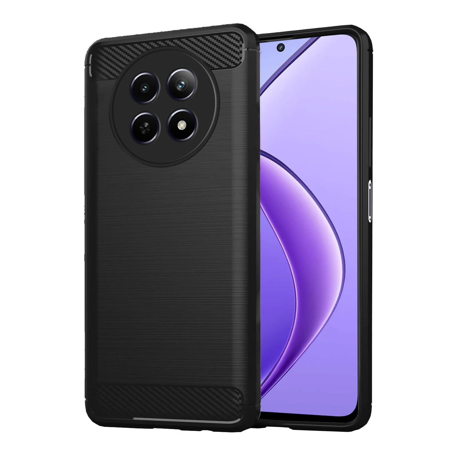 Realme Narzo 70x 5G/N65/13/12/12X 5G/C65 mobile cover in black by Pikkme