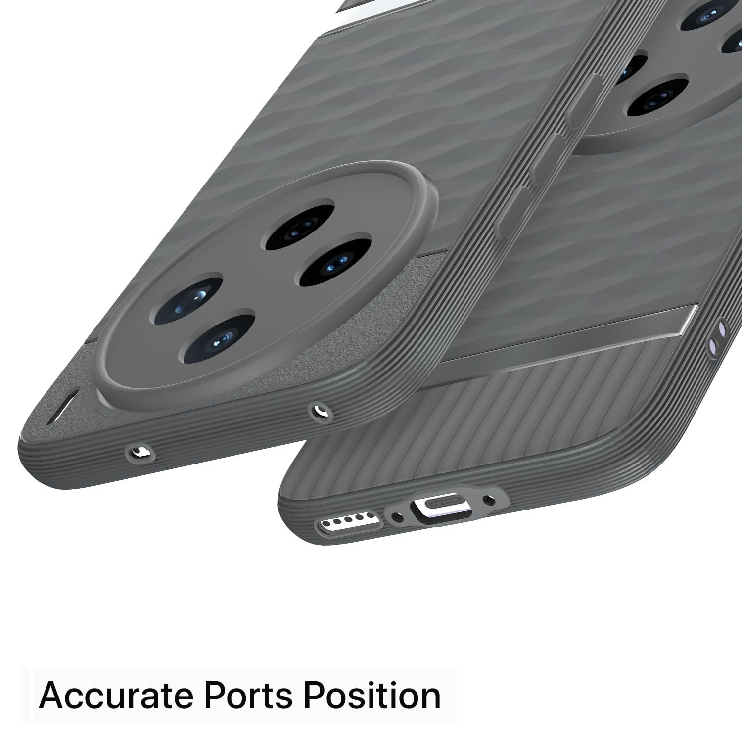 Pikkme grey Silicone mobile cover for Vivo X200T 5G – photo 4