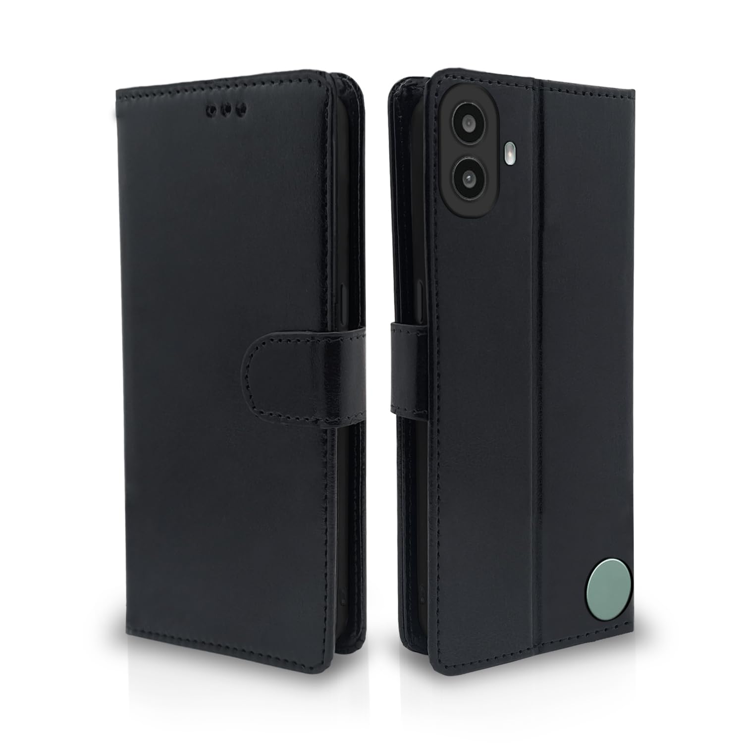 Pikkme CMF By Nothing Phone 1 Vintage Flip Cover (Black)