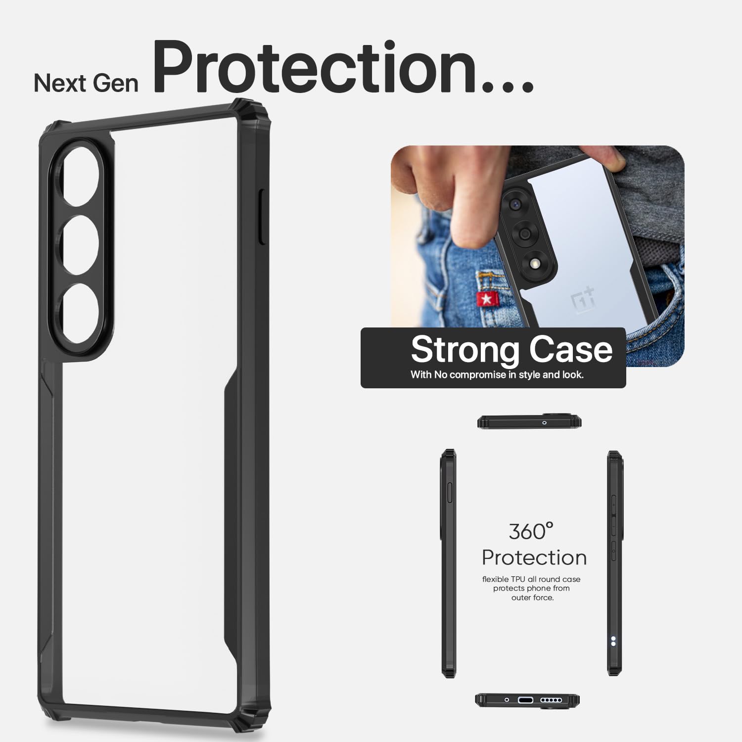 Black Clear mobile back cover for OnePlus Nord 5 5G Ultra – Pikkme – photo 7